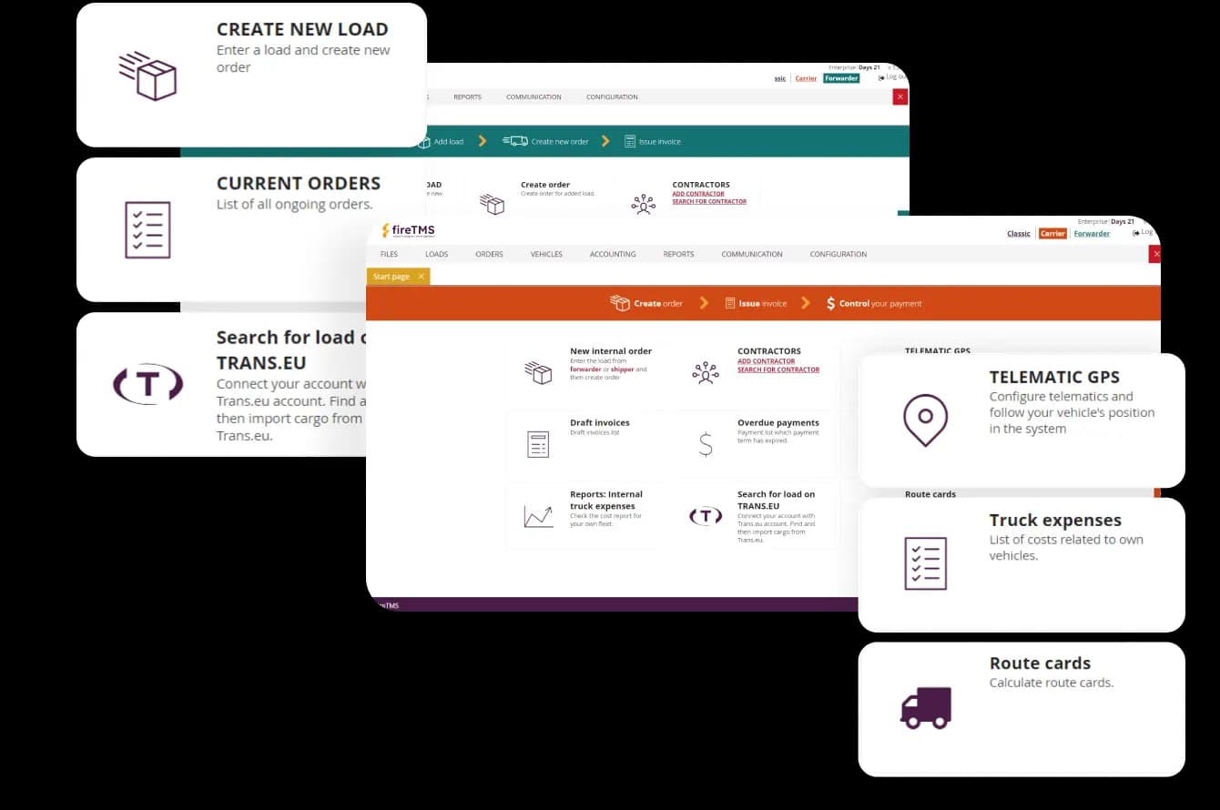 software de management al transportului