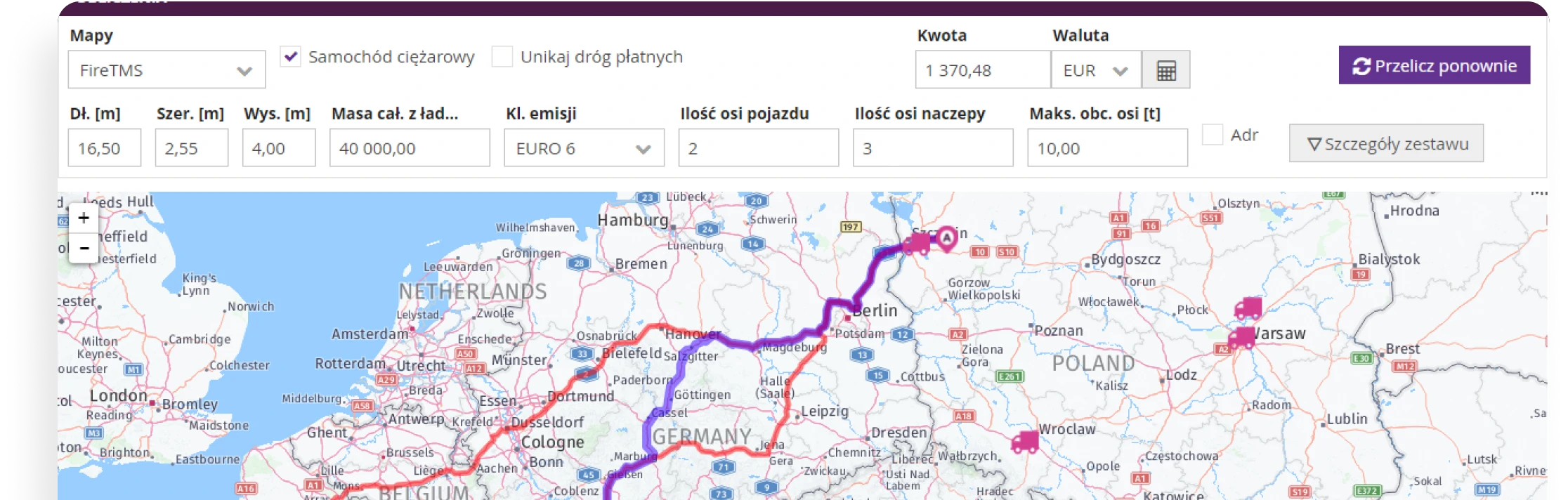 route mapping map