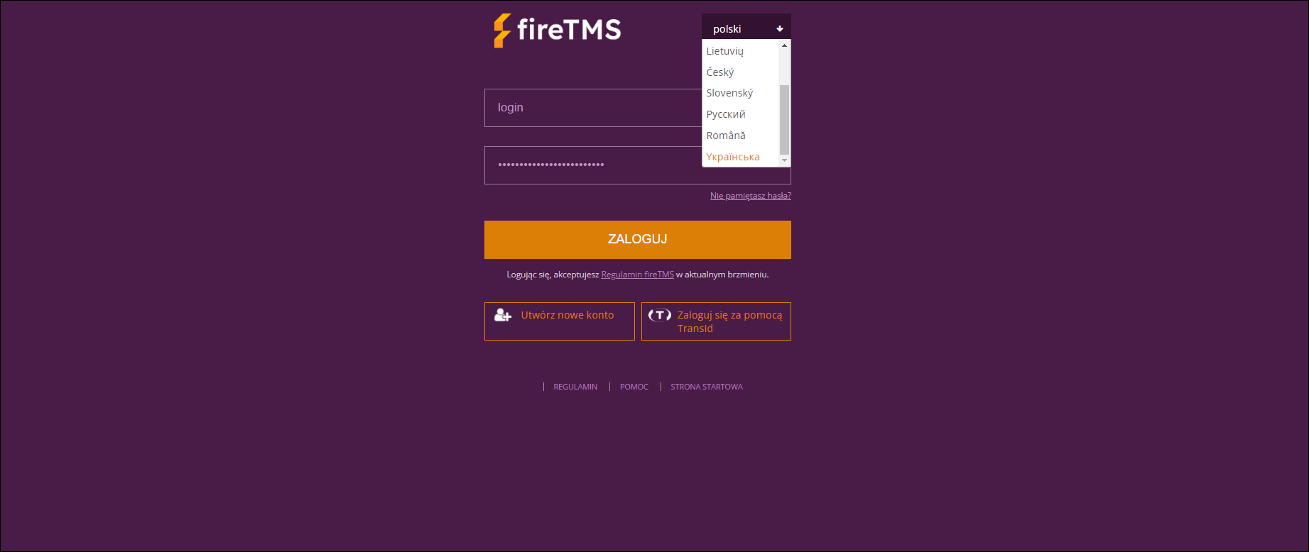 ukraińska wersja fireTMS