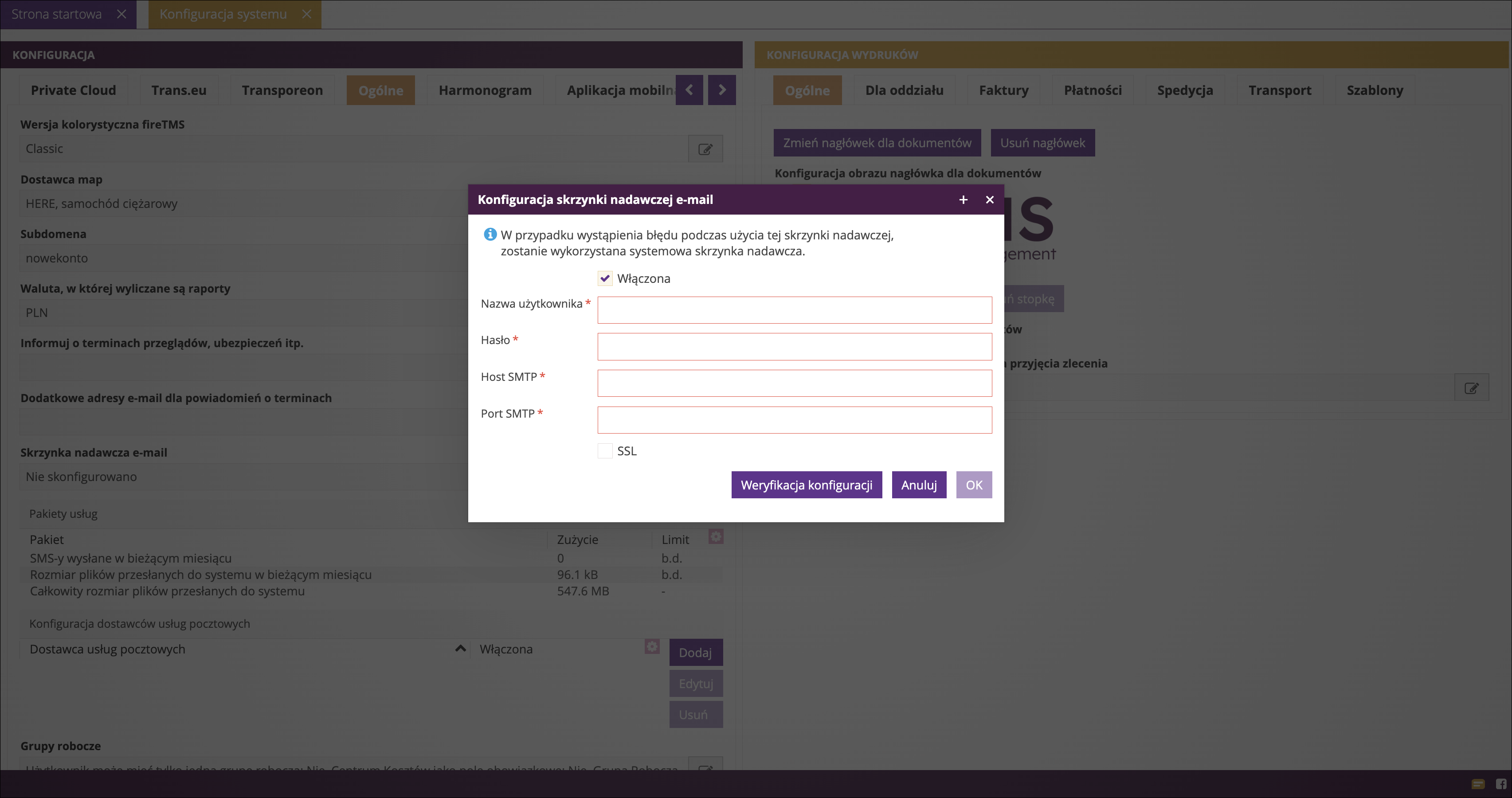 Skrzynka nadawca e-mail